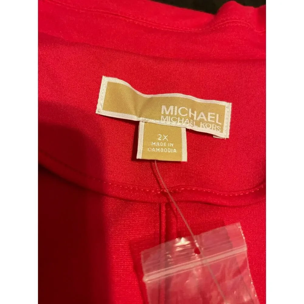 Michael Kors Knit One-Button Blazer & Matching Split-Hem Legging Pants Suit Set